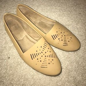 Tan slip ons